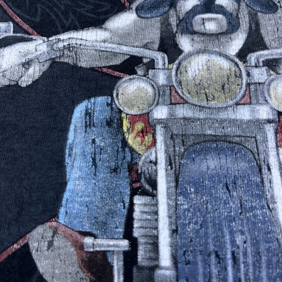 Vintage Big Dogs Shirt Men XL Black Y2K Motorcycle Biker Chopper Iron Cross Tee - Picture 10 of 14